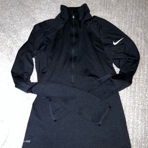 2 nike dry-fit quart zips.